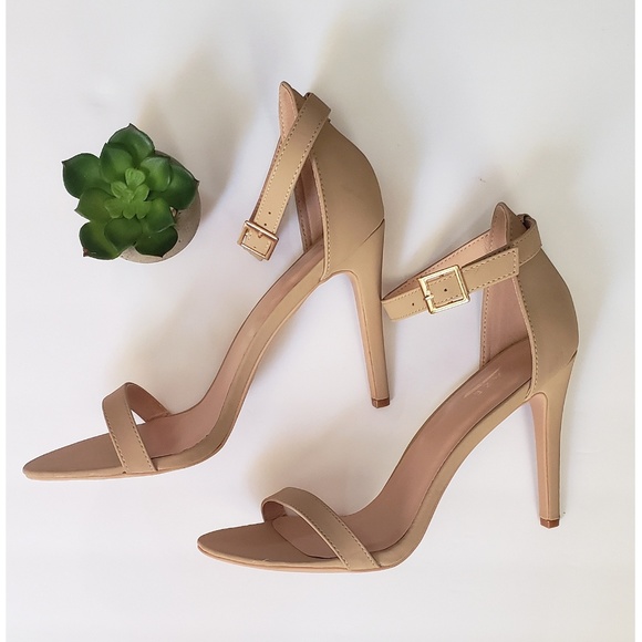 Glaze Shoes - 💥SALE💥Beautiful Glaze Nude Ankle Strap Heels S10